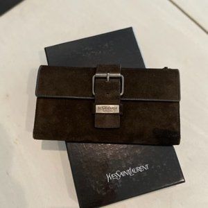 Yves Saint Laurent Suede Wallet